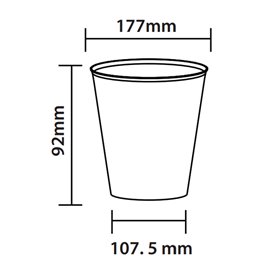 Copo Mojito inquebrável reutilizável PP transparente 480ml (10 Uds)