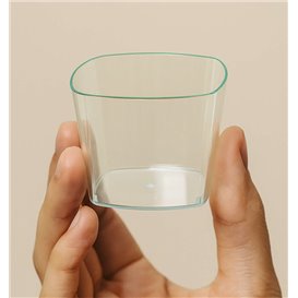 Tigela para Petiscos Baixo PS Transparente “Water Green” 150ml (200 Uds)