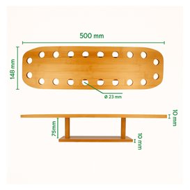 Stand de Bambu para 20 Cones (8 Uds)