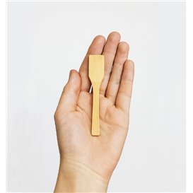 Colher de bambu para gelo 9cm (100 Uds)