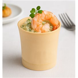 Copo Reutilizável de Bambu Natural Catering 8,4x9,2x9cm (2 Uds)
