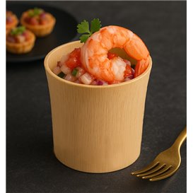 Copo Reutilizável de Bambu Natural Catering 8,4x9,2x9cm (2 Uds)