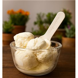 Colher de Gelado em Cartão Branca 9cm (50 Uds)