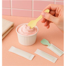 Colher Cartão Embalada Individualmente Gelado 'Tutti Frutti' 9cm (2.000 Uds)