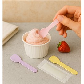 Colher Cartão Embalada Individualmente Gelado 'Tutti Frutti' 9cm (2.000 Uds)