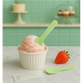 Colher Cartão Embalada Individualmente Gelado 'Tutti Frutti' 9cm (2.000 Uds)