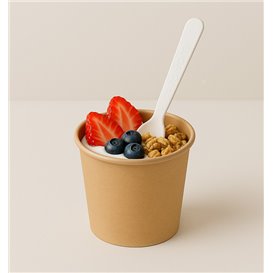 Colher em Cartão Rígido de Sobremesa Branco 11,5cm (1.000 Uds)