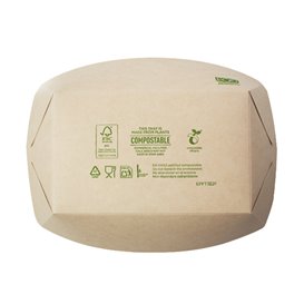 Barqueta Cartolina Kraft 700ml 20,5x15x5,2cm (125 Uds)