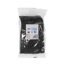 Garfo Reutilizável PP Preto 17,5cm (50 Uds)