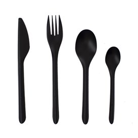 Faca Reutilizável PP Preta 17,8cm (50 Uds)