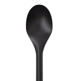 Colher Reutilizável PP Preta 15cm (25 Uds)