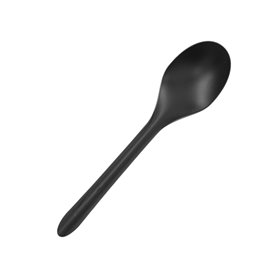 Colher Reutilizável PP Preta 15cm (1.000 Uds)