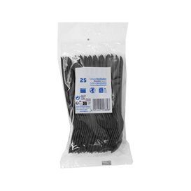 Colher Reutilizável PP Preta 15cm (1.000 Uds)