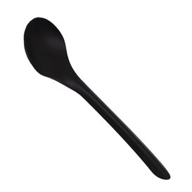 Colher Sobremesa Reutilizável PP Preta 12,4cm (25 Uds)