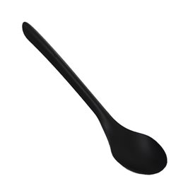 Colher Sobremesa Reutilizável PP Preta 12,4cm (50 Uds)