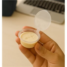 Embalagem para Molhos com Tampa Articulada Plastico PP 30ml (1.000 Uds)