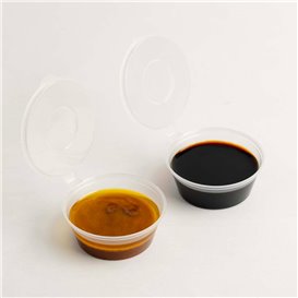 Embalagem para Molhos com Tampa Articulada Plastico PP Transparente 60ml (1.000 Uds)