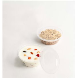Embalagem para Molhos com Tampa Articulada Plastico PP 6Oz/180ml (100 Uds)