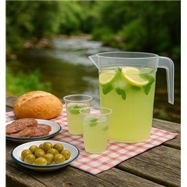Jarro em Polipropileno Transparente 1.000ml (10 Uds)