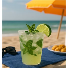 Copo Mojito Inquebrável Reutilizável PP Transparente 480ml (10 Uds)