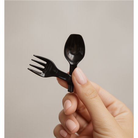 Spork preto para hotelaria e restauração