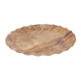 Prato de Cartão Kraft "Flower" Ø18cm 225g/m² (50 Uds)