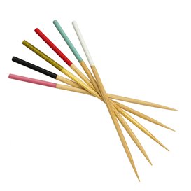 Palitos Madeira Bambu Ponta Vermelha 7cm (300 Uds)