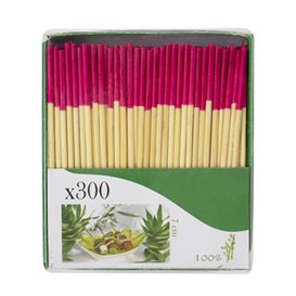 Palitos Madeira Bambu Ponta Fúcsia 7cm (300 Uds)