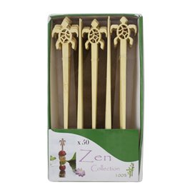Palitos Madeira Bambu Tartaruga em Bambu 12cm (50 Uds)