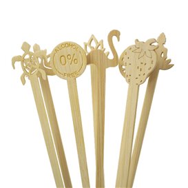Agitador de Bebida en Bambu 0% Álcool 14cm (50 Uds)