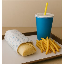 Papel Anti-Gordura Eco Azul 30x30cm (1.000 Uds)