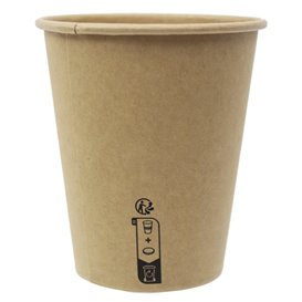 Copo de Cartão 9Oz/290ml Kraft Ø8,0cm (50 Uds)