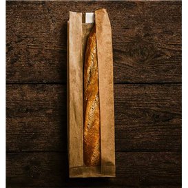 Saco de Papel Kraft Janela 10+4x29cm (125 Uds)