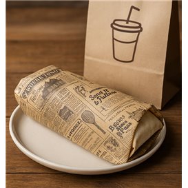 Papel Anti-Gordura Kraft Times 28x34cm (1.000 Uds)