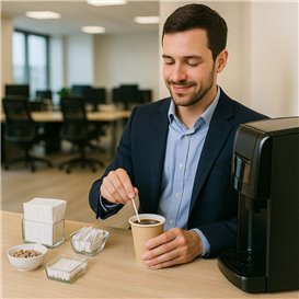 Paletina Cafe Reutilizável CPLA Branca 13cm (100 Uds)
