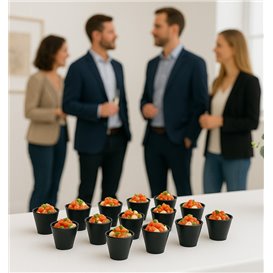 Copo Degustação Reutilizável PS "Punto" Preto 60ml (750 Uds)