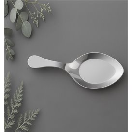 Colher Plastico Molhos Prata 10 cm (500 Unidades)