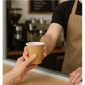 Copo de Cartão 9Oz/290ml Kraft Ø8,0cm (50 Uds)