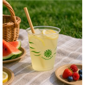 Copo Compostável PLA Transparente 250ml (1250 Uds)