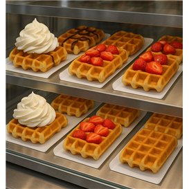Bandeja Porta Waffle Branco 13,5x10x1,8 cm (100 Uds)