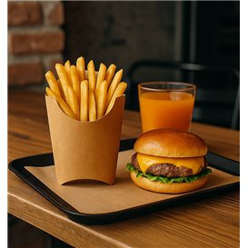 Caixa Batata Frita Grande Kraft 8,2x3,3x14,9cm (25 Uds)