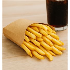 Caixa Batata Frita Grande Kraft 8,2x3,3x14,9cm (25 Uds)