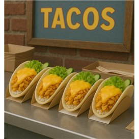 Embalagem de Cartão para Tacos 13,5x2,5x6cm (1000 Uds)