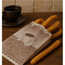 Saco de Papel Antigordura Churros 18+7x32cm (1000 Uds)