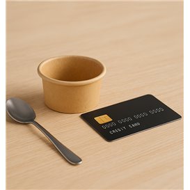 Terrina Cartão Kraft de molho 75ml Ø7,3cm (1.000 Uds)