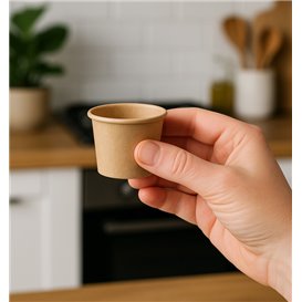 Terrina Cartão Kraft de molho 30ml Ø4,3cm (1.000 Uds)
