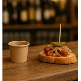 Terrina Cartão Kraft de molho 30ml Ø4,3cm (1.000 Uds)