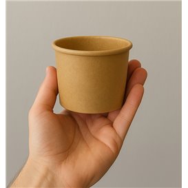 Terrina Cartão Kraft de molho 100ml Ø7,3cm (50 Uds)