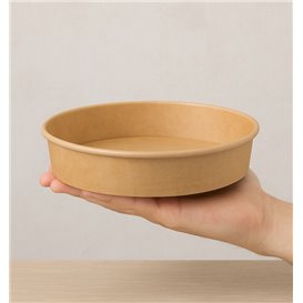 Saladeira de Cartão Kraft-Kraft 950ml Ø18,5cm (300 Uds)