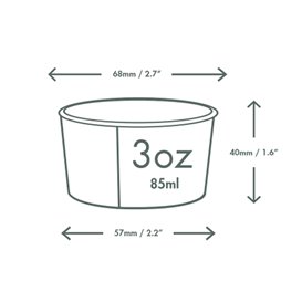 Taça de Cartão para Gelados 4Oz/114ml (50 Uds)